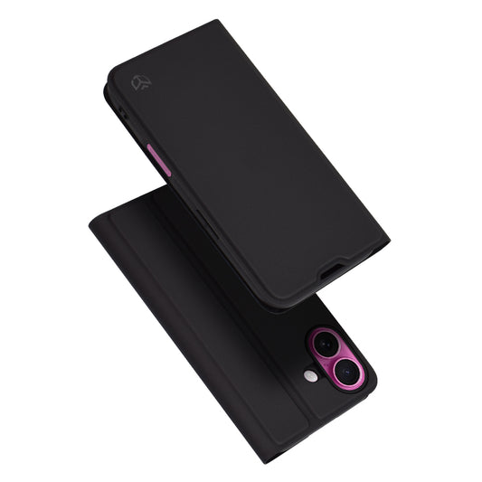 Maska za Apple iPhone 16 Plus, Techsuit, Magskin Book, Crna
