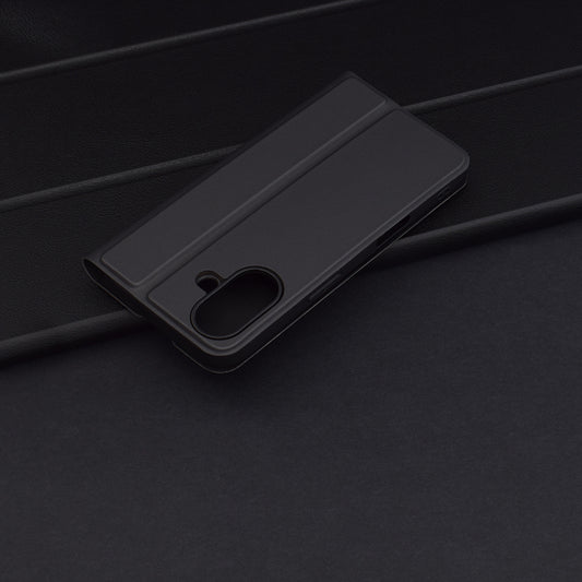 Maska za Apple iPhone 16 Plus, Techsuit, Magskin Book, Crna