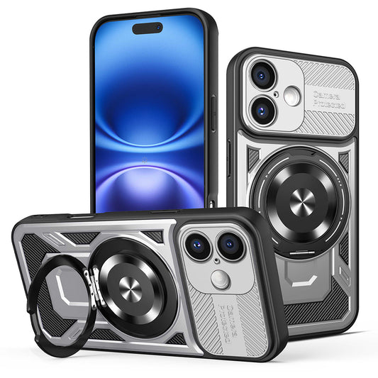 Maska za Apple iPhone 16 Plus, Techsuit, RuggedCam, Siva
