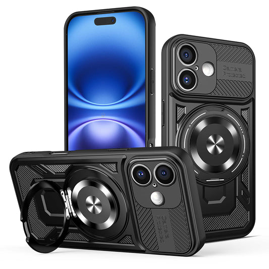 Maska za Apple iPhone 16 Plus, Techsuit, RuggedCam, Crna