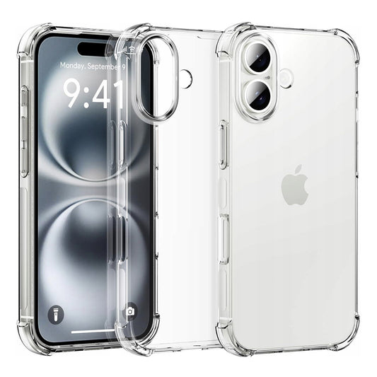 Maska za Apple iPhone 16 Plus, Techsuit, Shockproof Clear (Big Lens Hole), Prozirna
