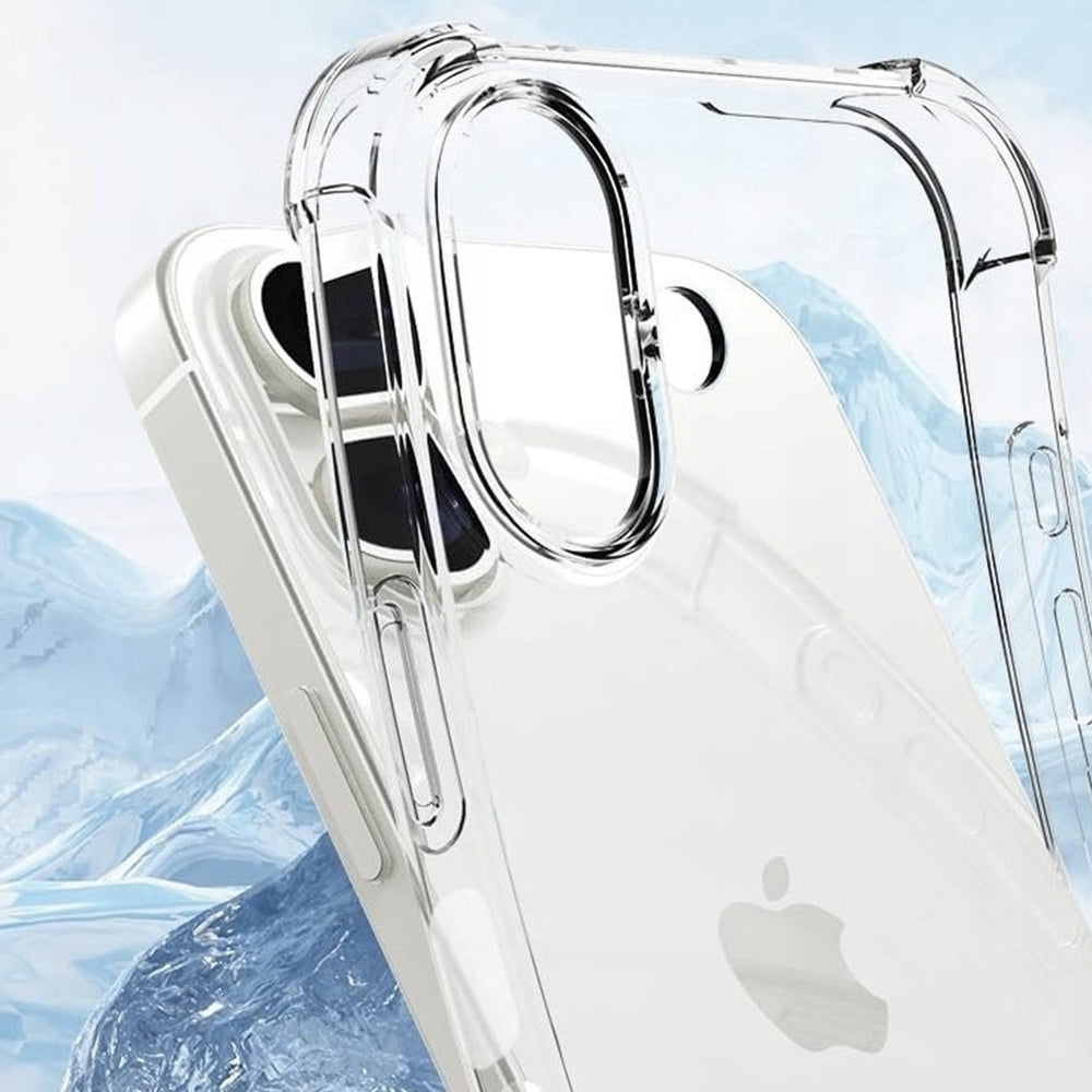 Maska za Apple iPhone 16 Plus, Techsuit, Shockproof Clear (Big Lens Hole), Prozirna