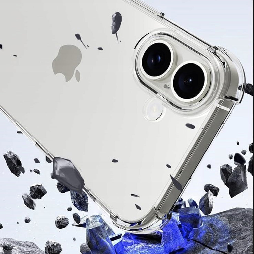 Maska za Apple iPhone 16 Plus, Techsuit, Shockproof Clear (Big Lens Hole), Prozirna