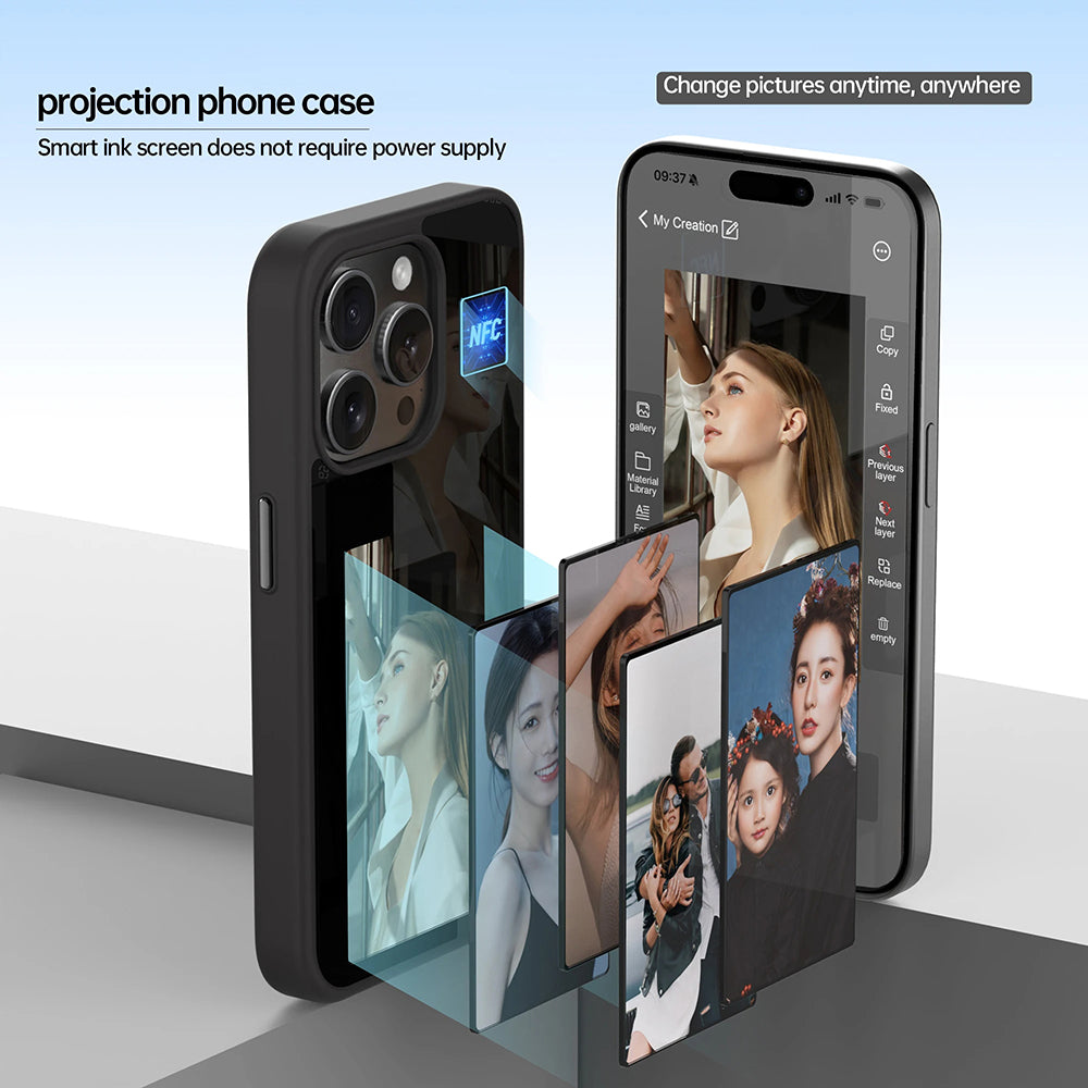 Maska za Apple iPhone 16 Plus, Techsuit, SmartScreen NFC, Crna