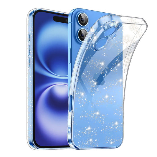 Maska za Apple iPhone 16 Plus, Techsuit, SparkleSkin, Prozirna