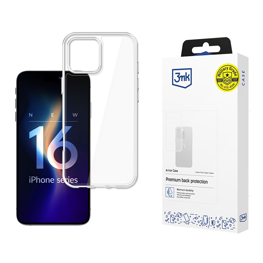 Maska za Apple iPhone 16 Pro, 3MK, Armor, Prozirna