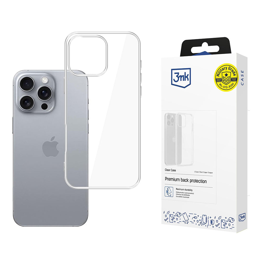 Maska za Apple iPhone 16 Pro, 3MK, Clear, Prozirna