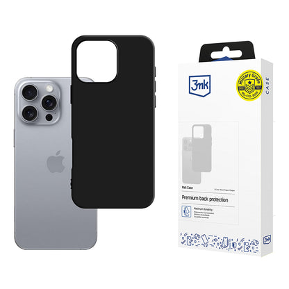 Maska za Apple iPhone 16 Pro, 3MK, Crna Mat