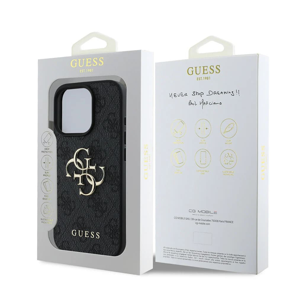Futrola za Apple iPhone 16 Pro, Guess, 4G Big Logo, Crna