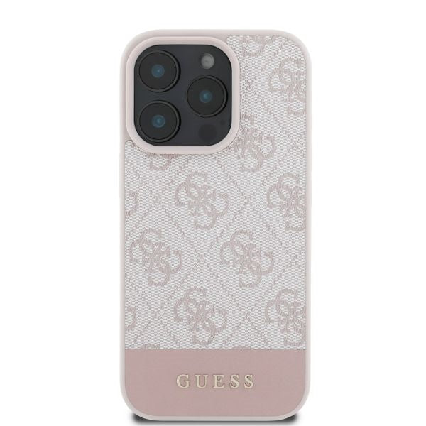 Futrola za Apple iPhone 16 Pro, Guess, 4G Bottom Stripe, Roza