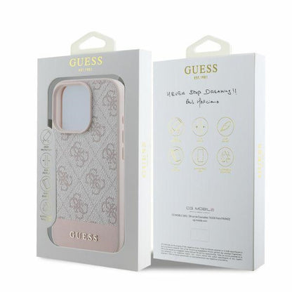 Futrola za Apple iPhone 16 Pro, Guess, 4G Bottom Stripe, Roza
