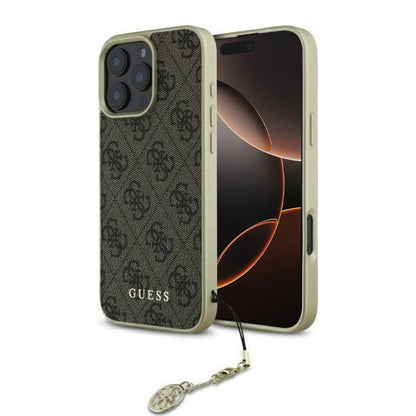 Futrola za Apple iPhone 16 Pro, Guess, 4G Charm, smeđa