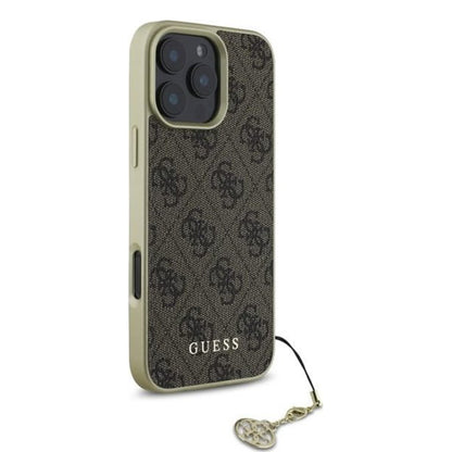 Futrola za Apple iPhone 16 Pro, Guess, 4G Charm, smeđa