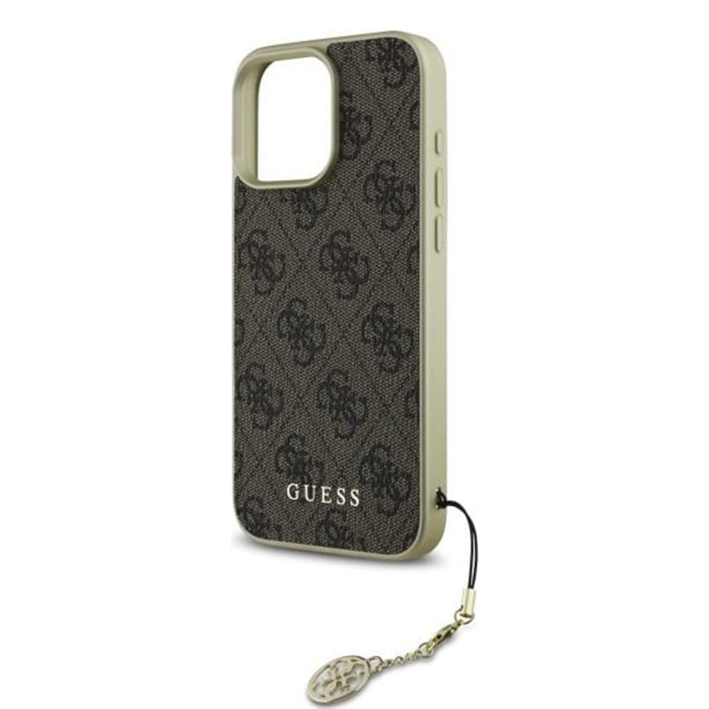 Futrola za Apple iPhone 16 Pro, Guess, 4G Charm, smeđa