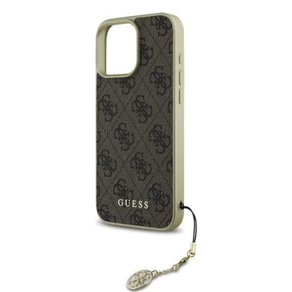 Futrola za Apple iPhone 16 Pro, Guess, 4G Charm, smeđa
