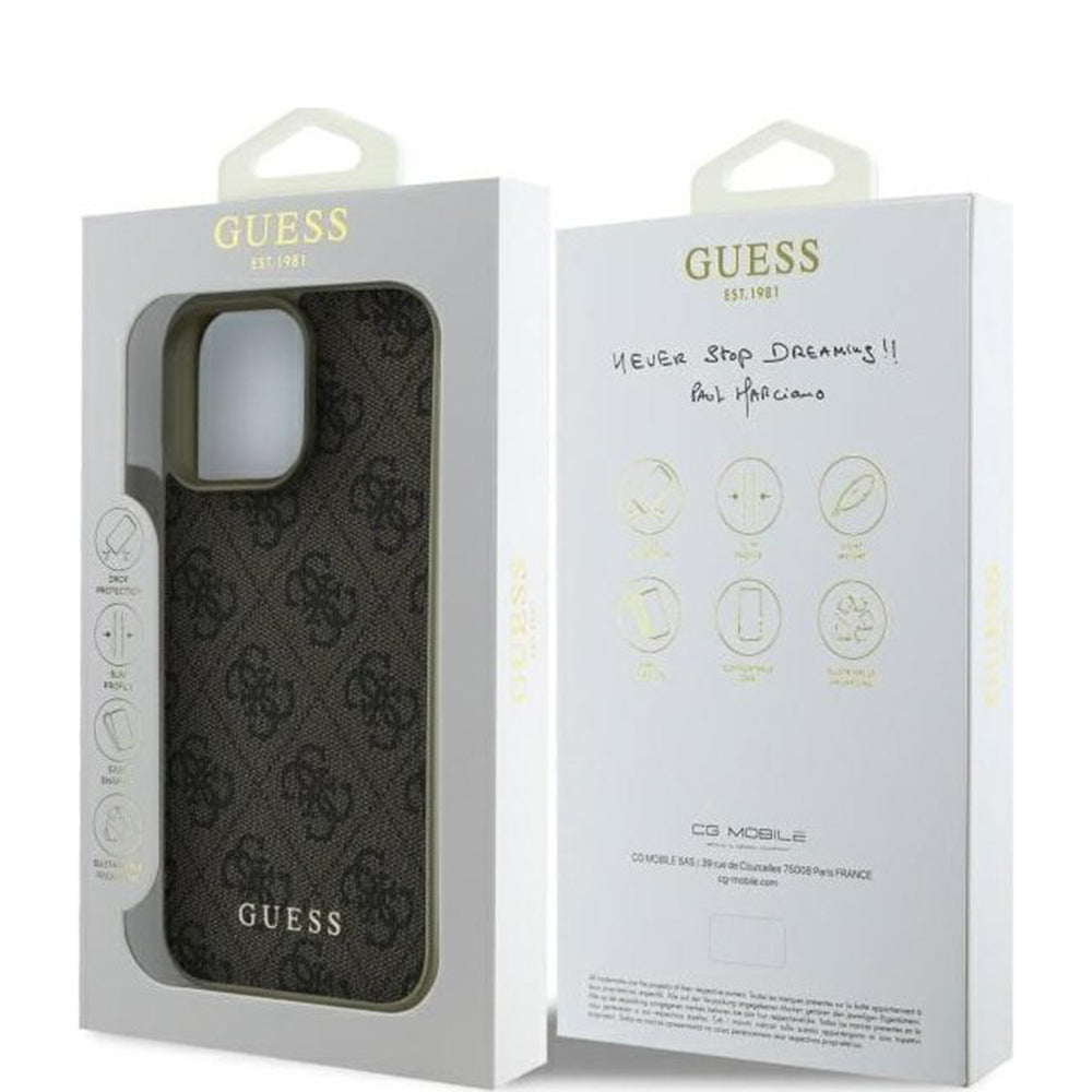 Futrola za Apple iPhone 16 Pro, Guess, 4G Charm, smeđa