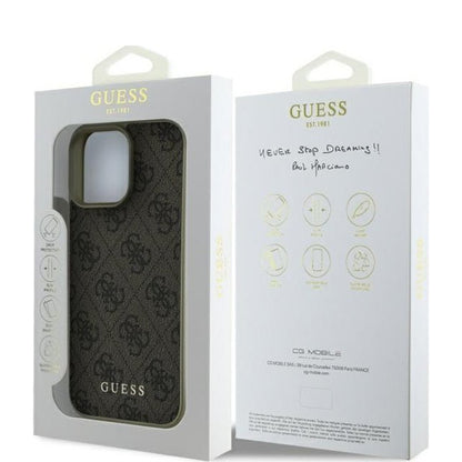 Futrola za Apple iPhone 16 Pro, Guess, 4G Charm, smeđa