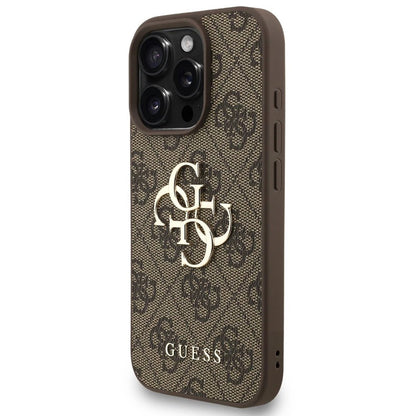 Futrola za Apple iPhone 16 Pro, Guess, 4G Classic Logo with Strap, Smeđa