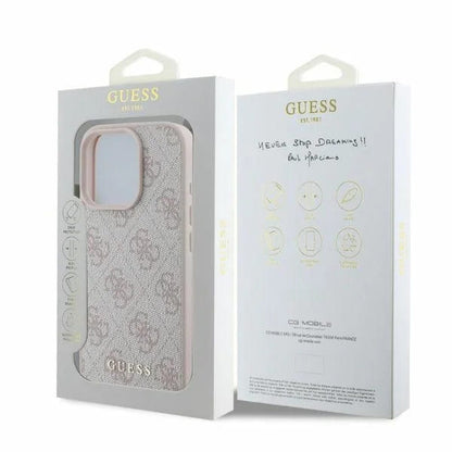 Futrola za Apple iPhone 16 Pro, Guess, 4G Classic, Roza
