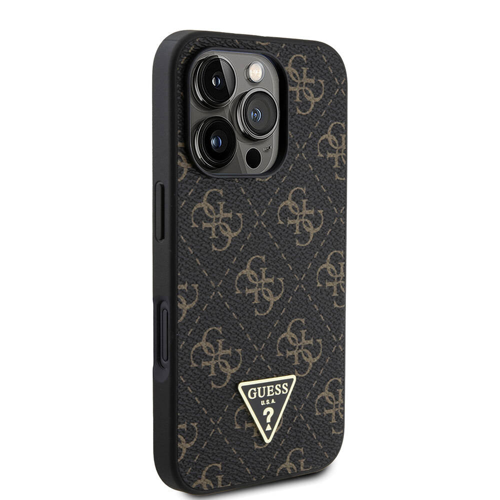Futrola za Apple iPhone 16 Pro, Guess, 4G Triangle Logo, Bijela