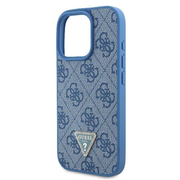 Futrola za Apple iPhone 16 Pro, Guess, Crossbody 4G Triangle Strass, Plava