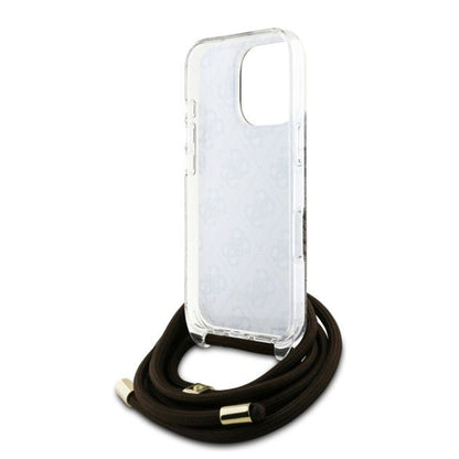 Futrola za Apple iPhone 16 Pro, Guess, Crossbody Cord 4G Print, Smeđa