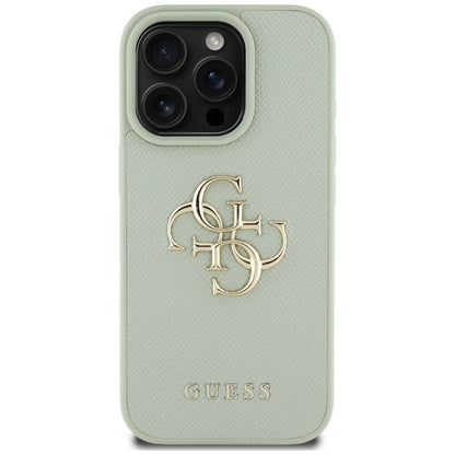 Futrola za Apple iPhone 16 Pro, Guess, Grained Big 4G Logo Small Classic Logo, Zelena
