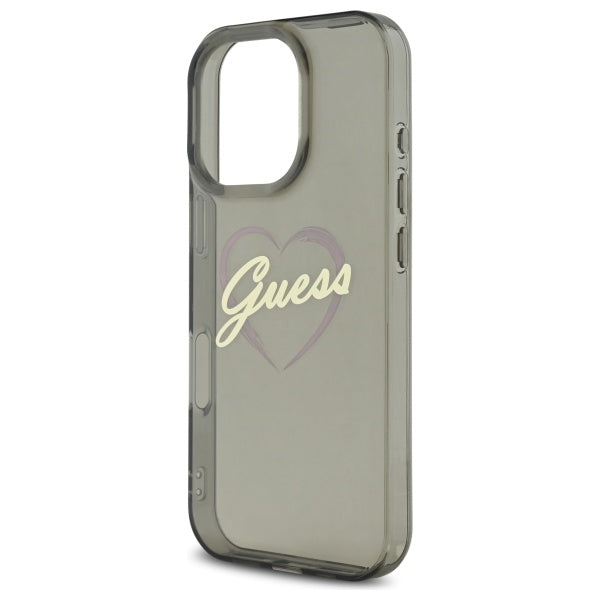 Futrola za Apple iPhone 16 Pro, Guess, IML Heart, Crna