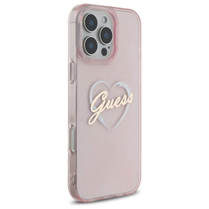 Futrola za Apple iPhone 16 Pro, Guess, IML Heart, Roza