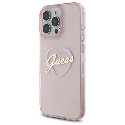 Futrola za Apple iPhone 16 Pro, Guess, IML Heart, Roza