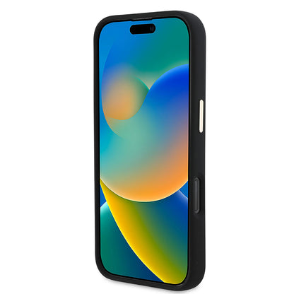 Futrola za Apple iPhone 16 Pro, Guess, Script Metal Logo & Frame, Crna