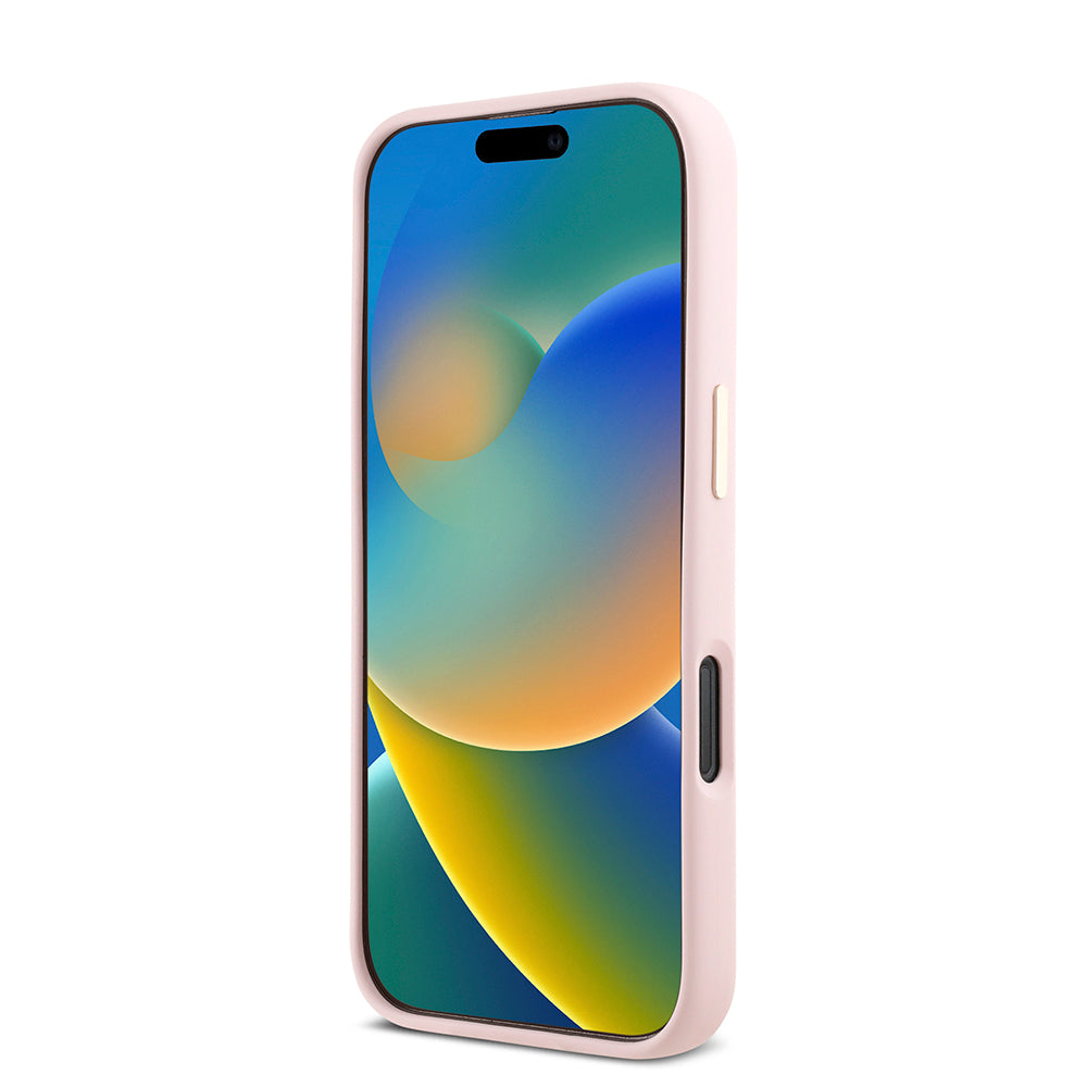 Futrola za Apple iPhone 16 Pro, Guess, Script Metal Logo & Frame, Roza