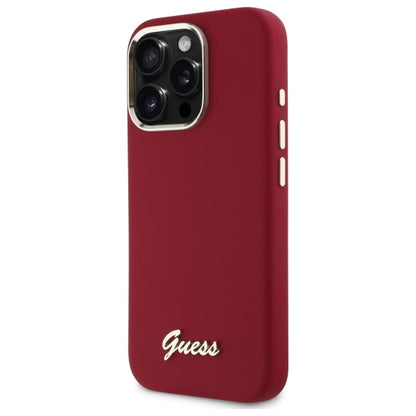 Futrola za Apple iPhone 16 Pro, Guess, Script Metal Logo, Crvena