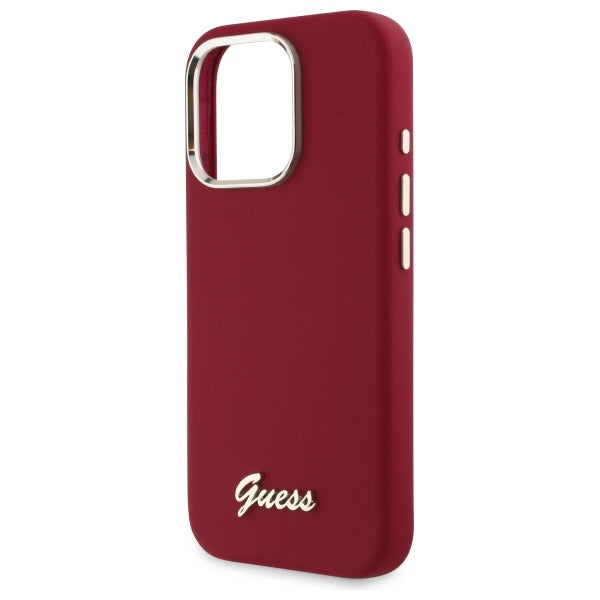 Futrola za Apple iPhone 16 Pro, Guess, Script Metal Logo, Crvena