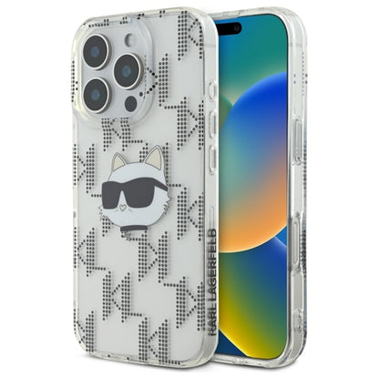 Futrola za Apple iPhone 16 Pro, Karl Lagerfeld, IML Luxury Electroplated Choupette's Head, Prozirna