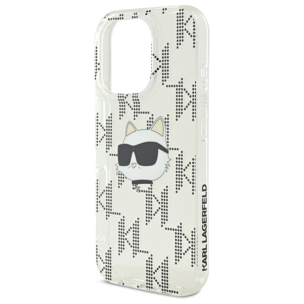 Futrola za Apple iPhone 16 Pro, Karl Lagerfeld, IML Luxury Electroplated Choupette's Head, Prozirna