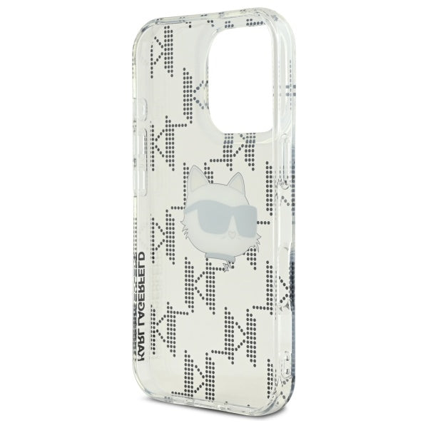 Futrola za Apple iPhone 16 Pro, Karl Lagerfeld, IML Luxury Electroplated Choupette's Head, Prozirna