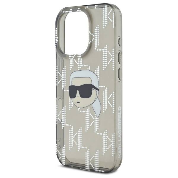 Futrola za Apple iPhone 16 Pro, Karl Lagerfeld, IML Luxury Electroplated Karl's Head, Crna