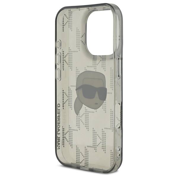 Futrola za Apple iPhone 16 Pro, Karl Lagerfeld, IML Luxury Electroplated Karl's Head, Crna
