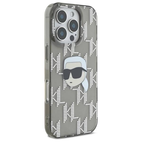 Futrola za Apple iPhone 16 Pro, Karl Lagerfeld, IML Luxury Electroplated Karl's Head, Crna