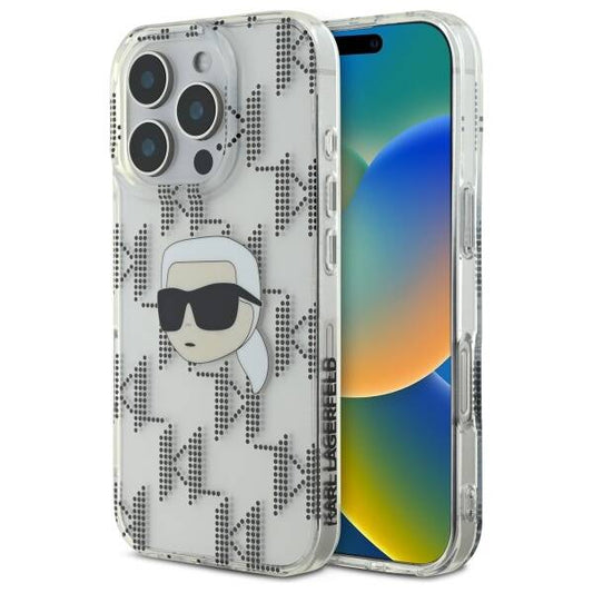 Futrola za Apple iPhone 16 Pro, Karl Lagerfeld, IML Luxury Electroplated Karl's Head, Prozirna
