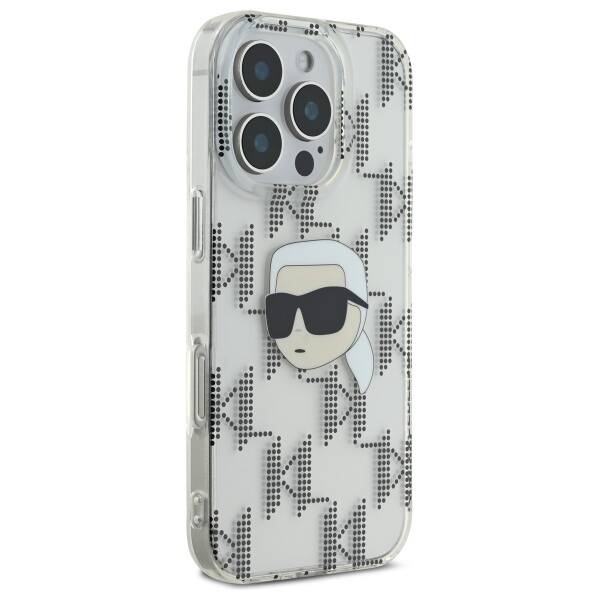 Futrola za Apple iPhone 16 Pro, Karl Lagerfeld, IML Luxury Electroplated Karl's Head, Prozirna