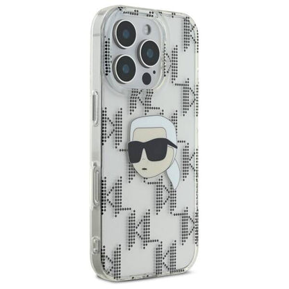 Futrola za Apple iPhone 16 Pro, Karl Lagerfeld, IML Luxury Electroplated Karl's Head, Prozirna