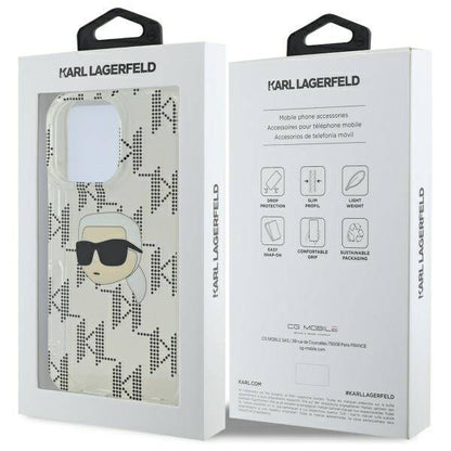 Futrola za Apple iPhone 16 Pro, Karl Lagerfeld, IML Luxury Electroplated Karl's Head, Prozirna