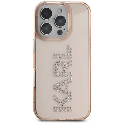 Futrola za Apple iPhone 16 Pro, Karl Lagerfeld, IML Rhinestones Pink Logo, Roza