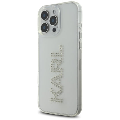 Futrola za Apple iPhone 16 Pro, Karl Lagerfeld, IML Rhinestones Transparent Logo, Prozirna