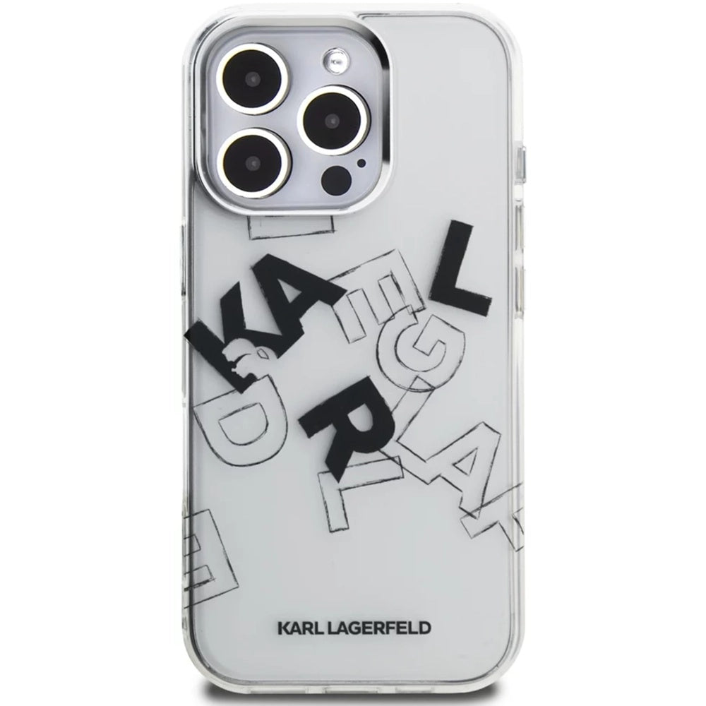 Futrola za Apple iPhone 16 Pro, Karl Lagerfeld, IML Sketched Graphic Logo, Prozirna