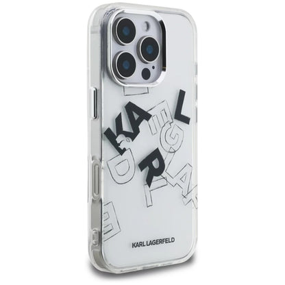 Futrola za Apple iPhone 16 Pro, Karl Lagerfeld, IML Sketched Graphic Logo, Prozirna