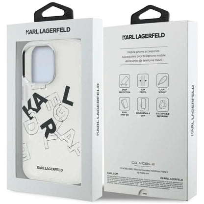 Futrola za Apple iPhone 16 Pro, Karl Lagerfeld, IML Sketched Graphic Logo, Prozirna