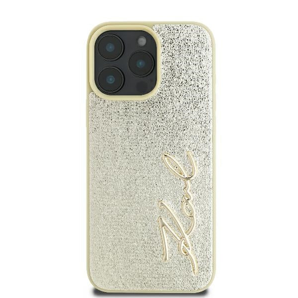 Futrola za Apple iPhone 16 Pro, Karl Lagerfeld, Metal Signature, Zlatna